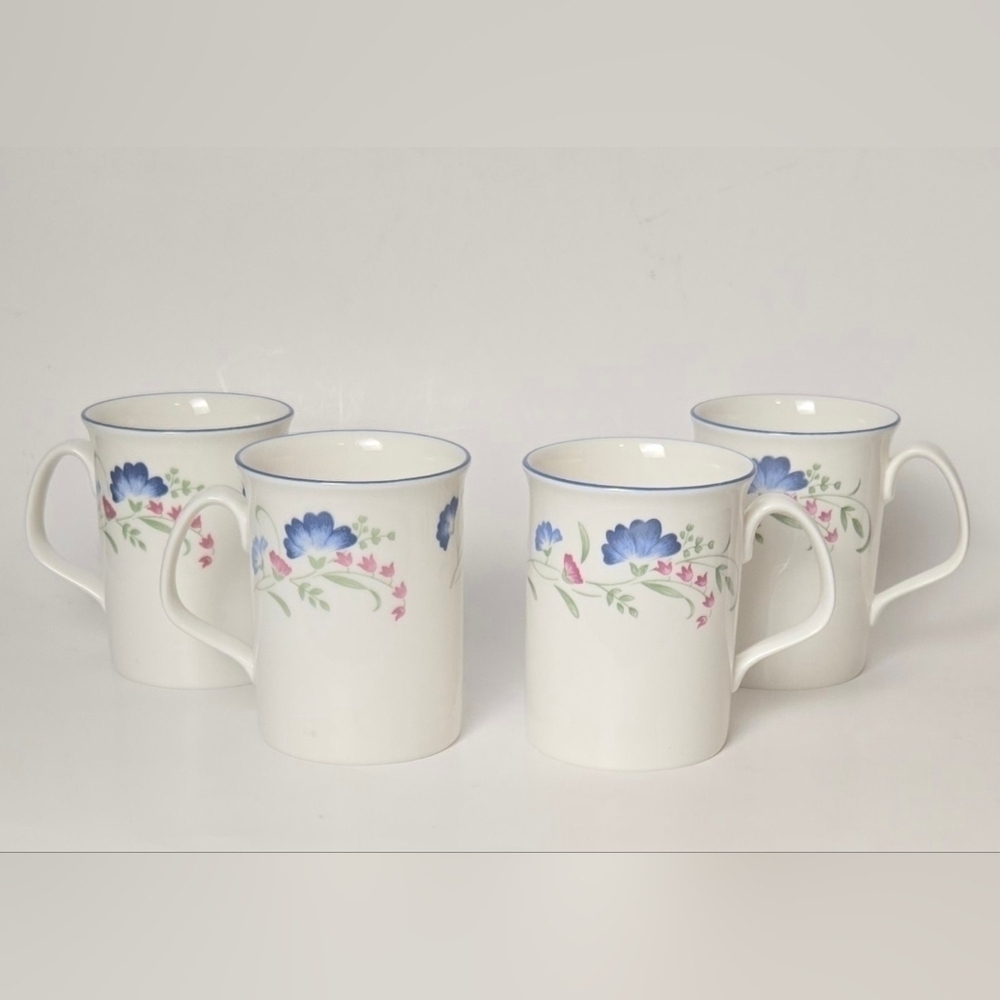 Royal Doulton Expressions Windermere Floral Mug Set β Blue & Pink (4 Pc)